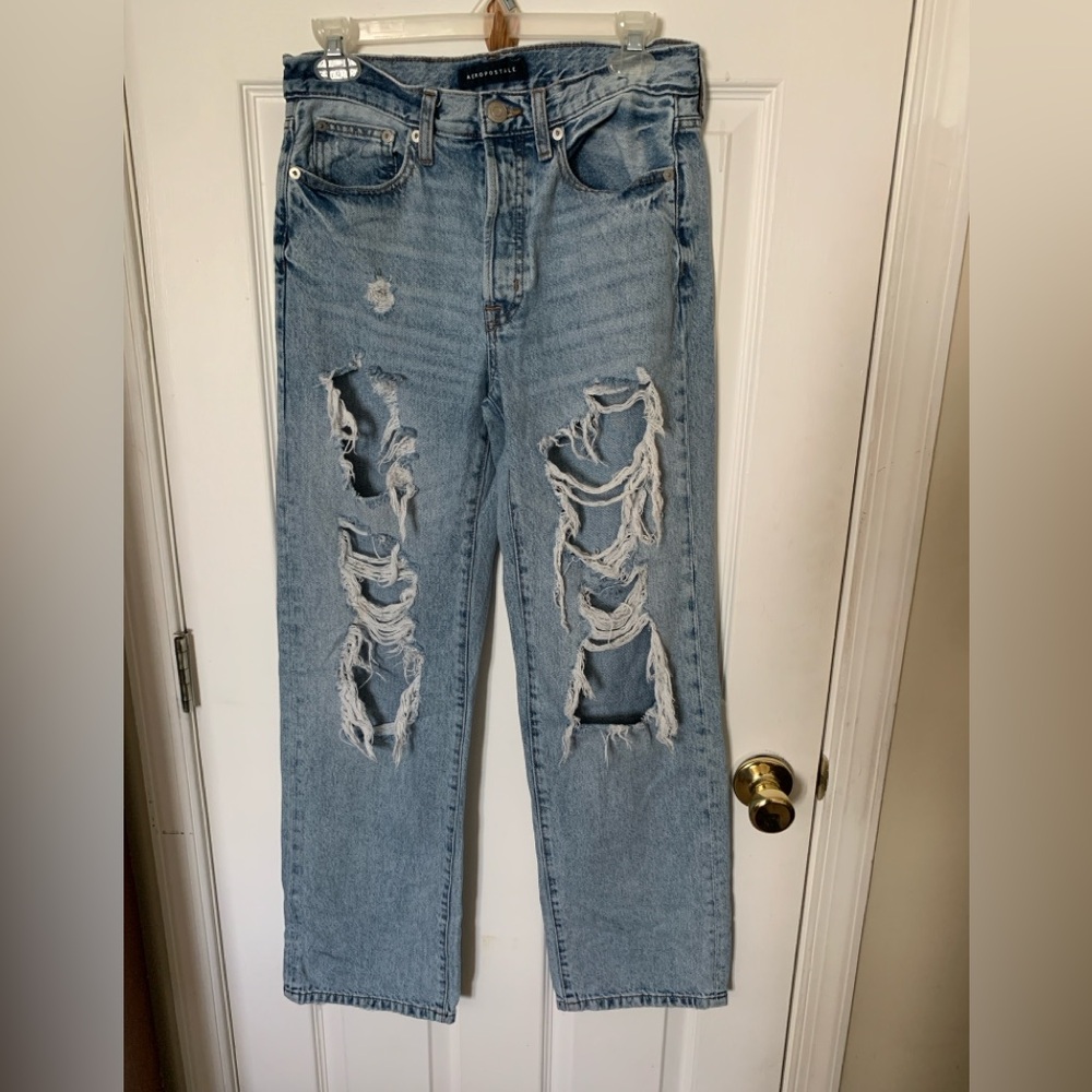 Aeropostale Jeans Women’s Size 0R Low Rise Skater Distressed Relaxed Fit